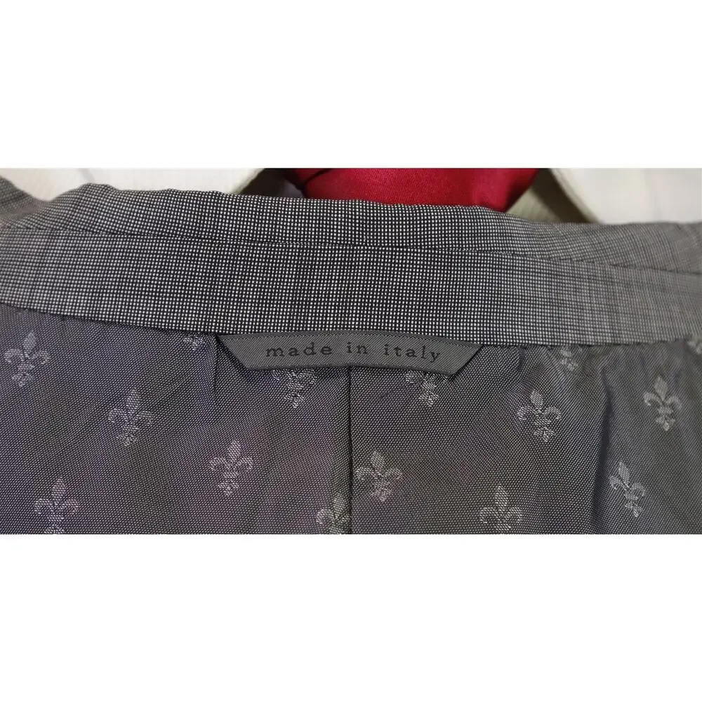 John Varvatos Gray Tic Woven Peak Lapel 2-Btn Wool Suit 42R